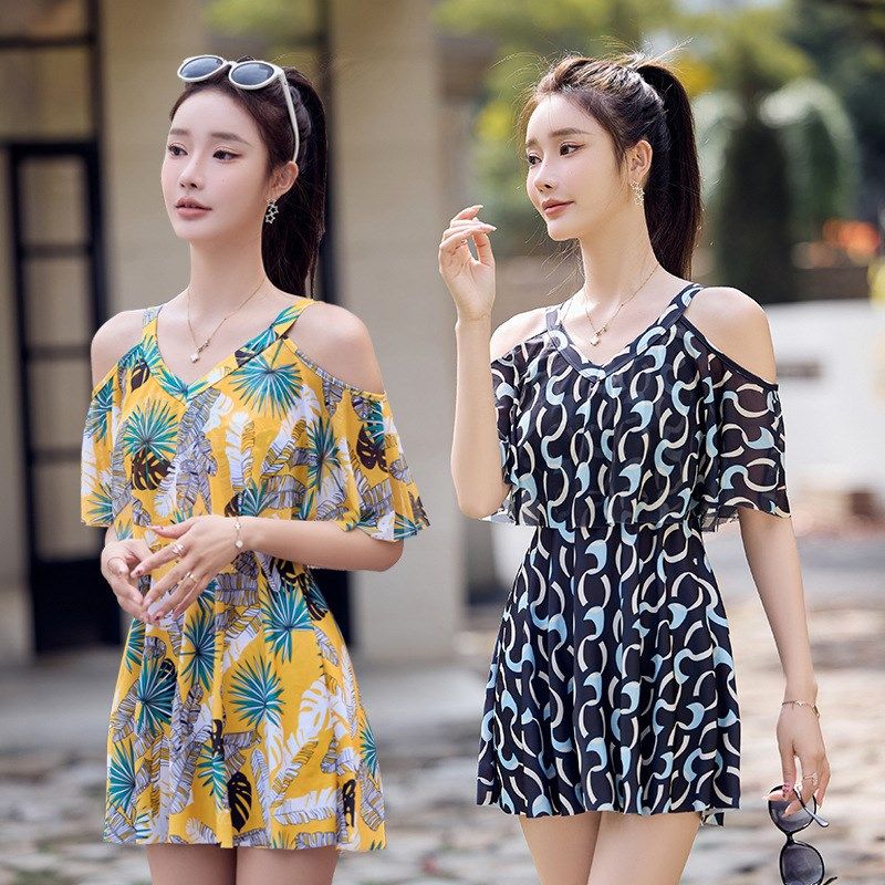 游泳衣女士款夏大码分体裙式保守成人遮肉遮肚显瘦泡温泉泳装