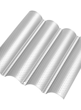 Silver color Stainless Steel Plate 4-Slot French Bread Bakin
