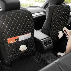 Автомобильное детское кресло 汽车后排防踢垫通用型车内网红卡通创意皮革防撞耐脏车座椅保护垫