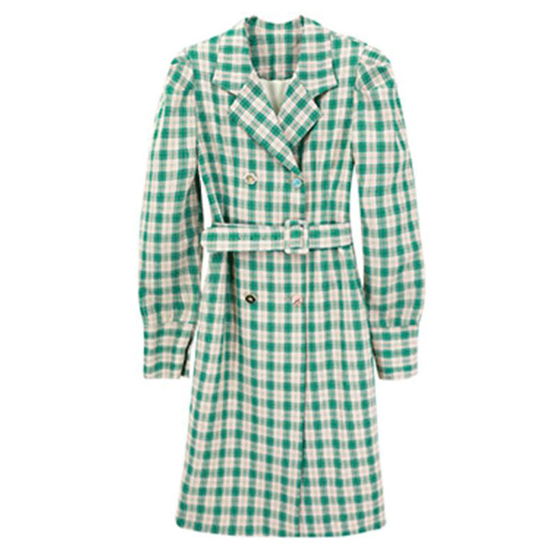 推荐Spring Plaid Oversized Blazer Women Single Breasted Lace