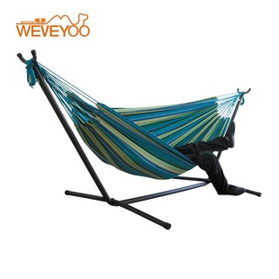户外野外露营吊床带支架家用室内室外可拆卸折叠帆布秋千架子便携