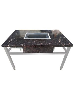 网红烤肉羊腿无烟桌子桌串烧木炭小地烧烤套餐桌野餐烤架桌烧烤店