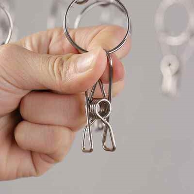 不锈钢夹袜晾多夹子衣架圆形圆盘实心防风晒晾内衣袜子挂袜架家用