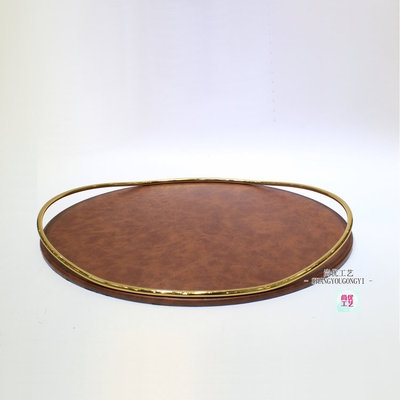 modern leather 推荐 tray oval metal minimalist Gray Hong Kong