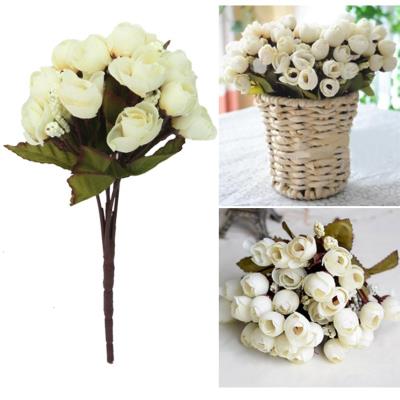 推荐1 Bouquet Artificial Rose Flowers Vivid Fake Leaf Flower