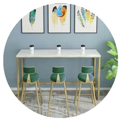 新中式高脚吧台桌靠墙长条桌酒吧桌酒桌个性美式桌子奶茶店酒吧台