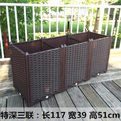 新品花盆圆大肚塑料楼顶口径周转箱菜园子盆景箱子养花客厅箩筐长