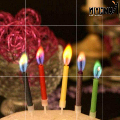 小众高货6Pcs Colored Birthday Cake Candles Safe Flames Weddi