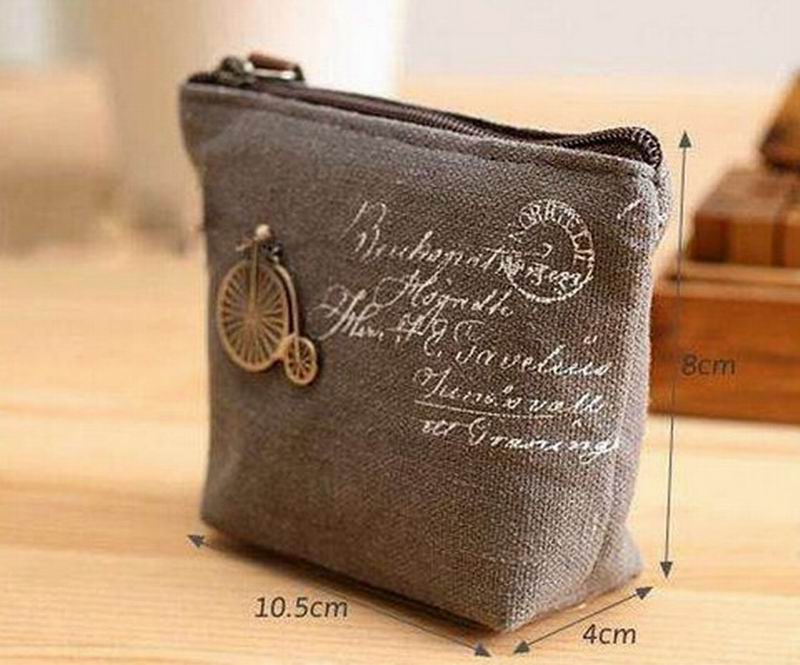 推荐New Fashion Vintage Zipper Coin Purse wallets Mini bag C