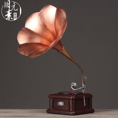 老式怀旧留声机电视机收音机模型拍摄道具酒吧餐厅复古装饰品摆件