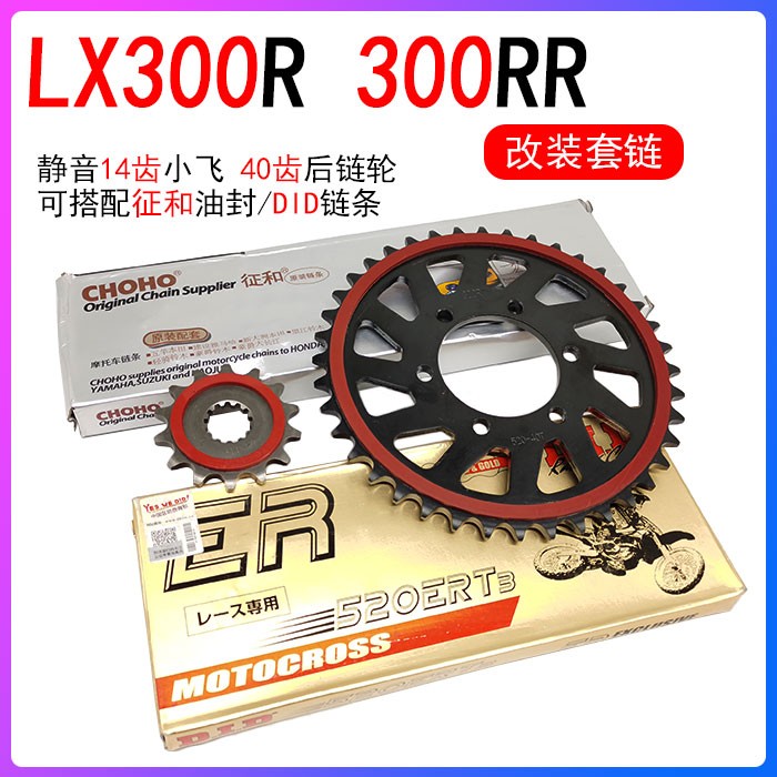 摩托车改装无极LX300R/RR300AC用静音油封链条链盘小飞套链齿轮配