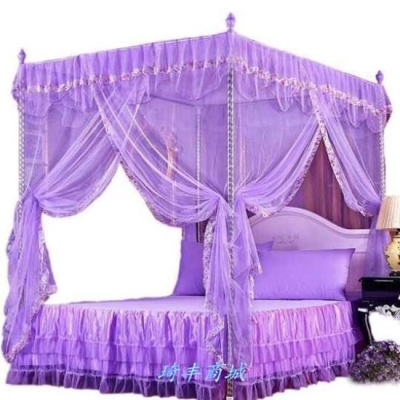 宫廷蚊帐三宿舍开门杆落地支架1.0m.51.82米床不锈钢学生双人家用