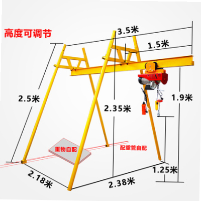 速发直滑式四立柱小吊机家用小型v升降提升机电动葫芦220v建筑装
