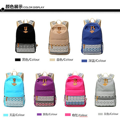 backpacks 推荐 students for female school New bags canvas