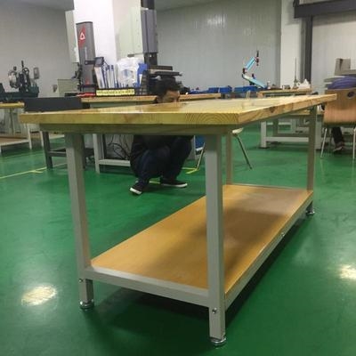 新品双层实木工作台操作台实验室检验桌工厂车间可拆卸打包台钳工