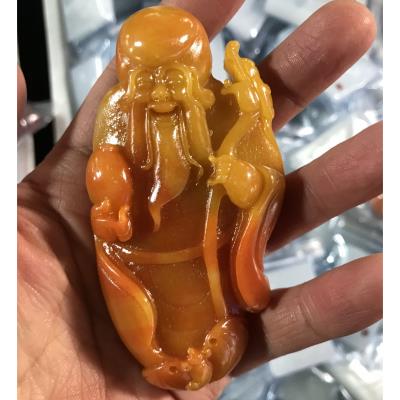 云南黄龙玉原石寿星手把s件仿田黄玉福禄寿手玩件礼品男女把玩件