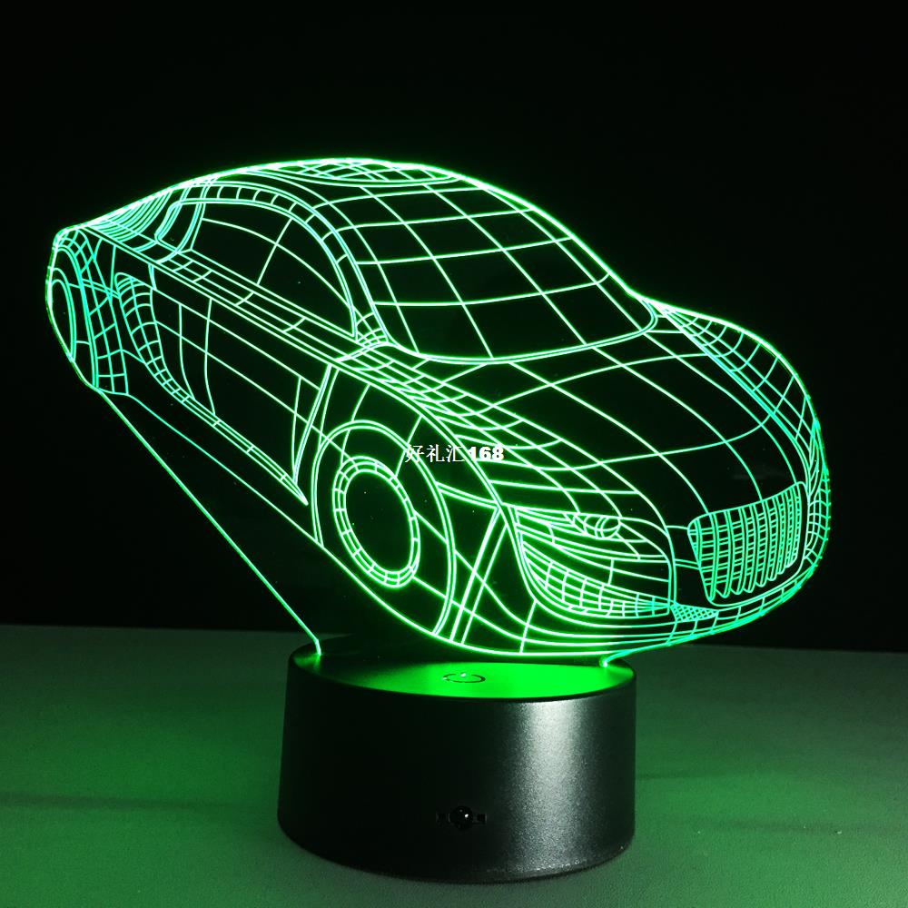 速发3D Deco Light Motor Car Automobile Shape USB Charge Touc