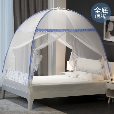 蚊帐蒙古包密闭免安装1.5米1.8x2防蚊罩2m2.2大床家用1一二5八8五