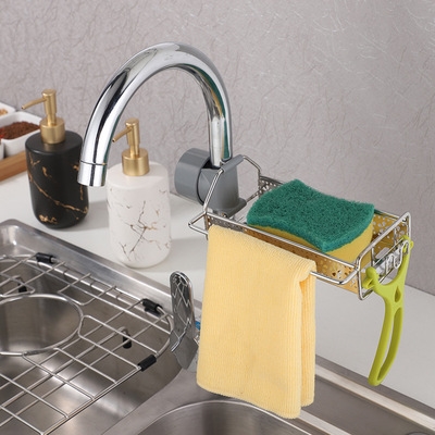 极速square tube flat racks hanging on a faucet domestic sink