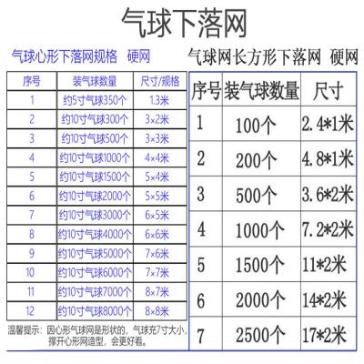 气球下落网心形下落网兜r气球放飞网兜公司开业装饰气球网婚礼降