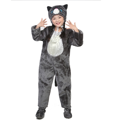 新小猫咪演出服装六一儿童动物表演服猫和老鼠舞R蹈服幼儿园亲子