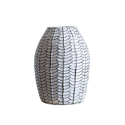 teamouthf fish basket bl ck and whide vase modern Nord 家居饰品 花瓶 原图主图