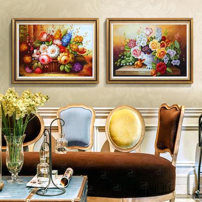 速发饭厅装饰画花卉欧式大气餐桌墙壁卧室床头背景墙美式餐厅墙面图片