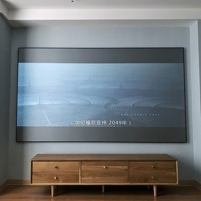 新品抗光幕布100/120/150寸超窄f边金属j画框家用高清投影仪硬屏