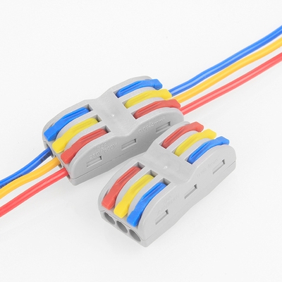 对接接线三-3接线分线端子对快速连接器电线器spl夹子三出接头进