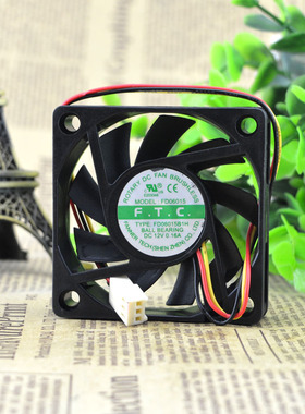 F.T.C.6CM 超静音三线风扇 6015 风扇 12v 小机箱6厘米风扇