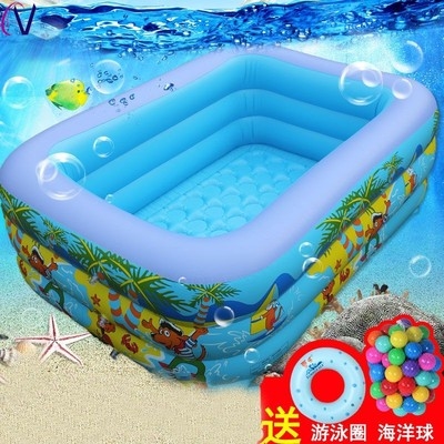 新品超大号儿童游泳池家用室内户外小孩子成人气垫充气加厚洗澡海