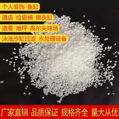纯白石英砂白沙子景观白沙白石英砂滤料鱼缸米石酒店烟灰缸灭烟沙
