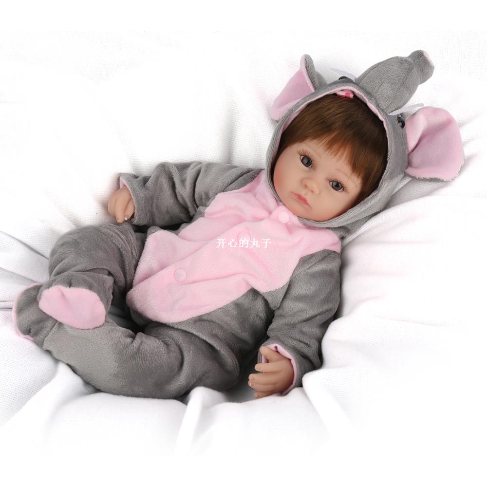 速发16 inch 40cm Silicone Reborn Baby Doll Alive Lifelike Im