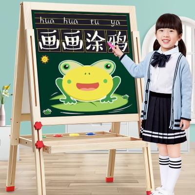 黑板儿童涂鸦小学生磁性幼儿宝宝画画板支架式家用小孩可擦写字板 玩具/童车/益智/积木/模型 画板 原图主图