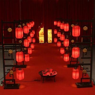 灯笼路引同心庆典展示走廊国风几何婚礼摄影梅花U灯道具酒店烛台