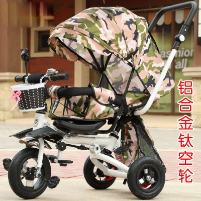折叠可躺手推车宝宝自行。1-2-3三轮车z岁M脚踏车车婴儿童轮6单车