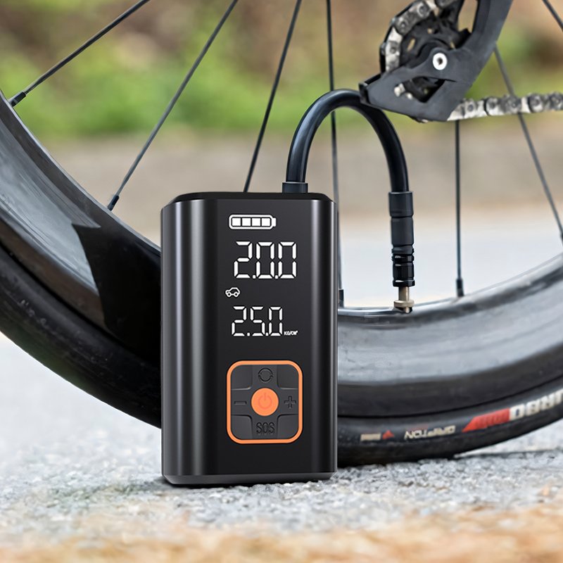 结义电动打气筒自行车汽车轮胎摩托车高压车载充气泵充电便携家用