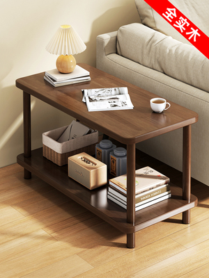 边几实木茶几小桌子客厅家用小户型沙发边柜边桌置物架简易小方桌