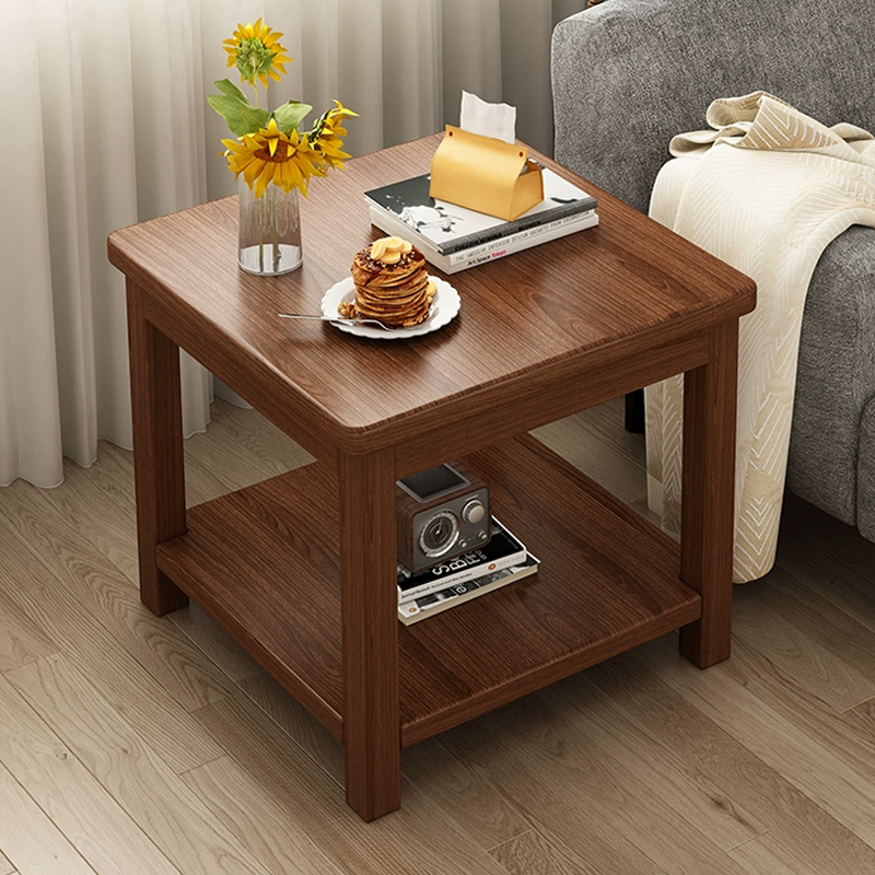 实木沙发边几客厅2024新款茶几小桌子方形家用阳台简易胡桃色角几