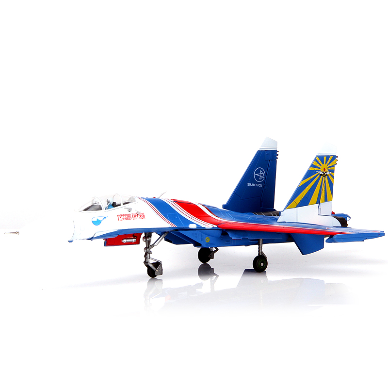 新1:48/72俄罗斯苏27勇士表演机模型SU27飞行表演队合金飞机模型