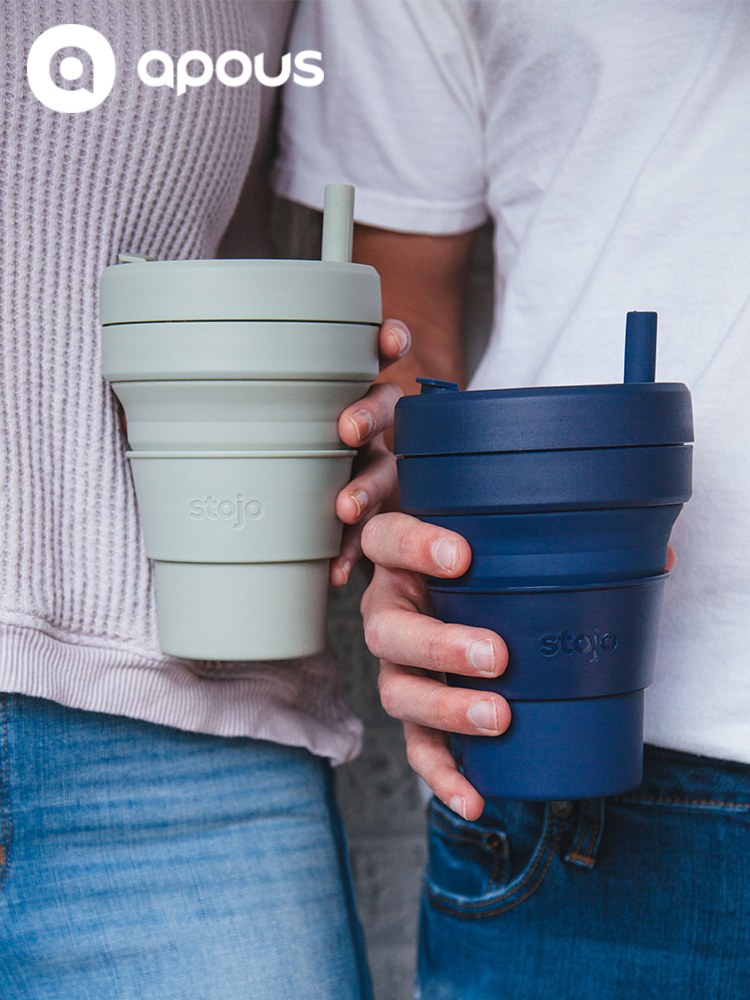 Stojo新款便携旅行杯折叠水杯压缩杯咖啡杯manner杯子ins网红杯子