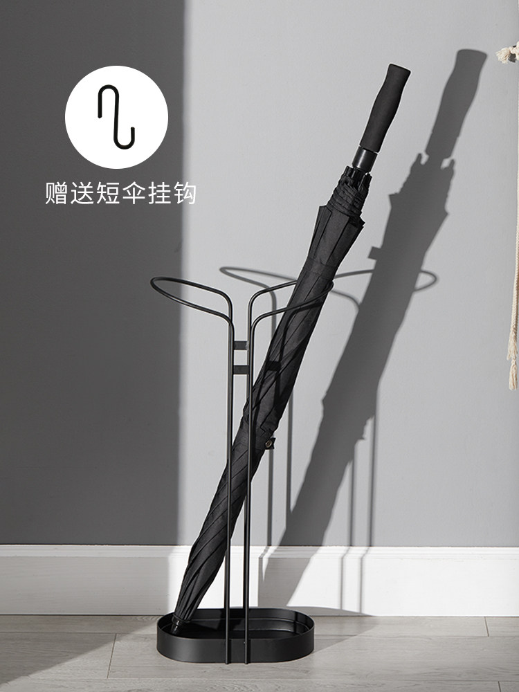 北欧铁艺伞架家用雨伞架收纳进门口伞桶轻奢雨伞沥水架放雨伞架子