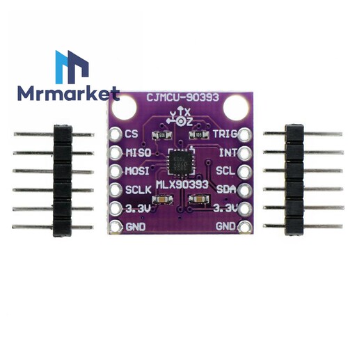 MCU-90393 MLX90393 数字 三维 霍尔传感器 位移角度旋转3D位置