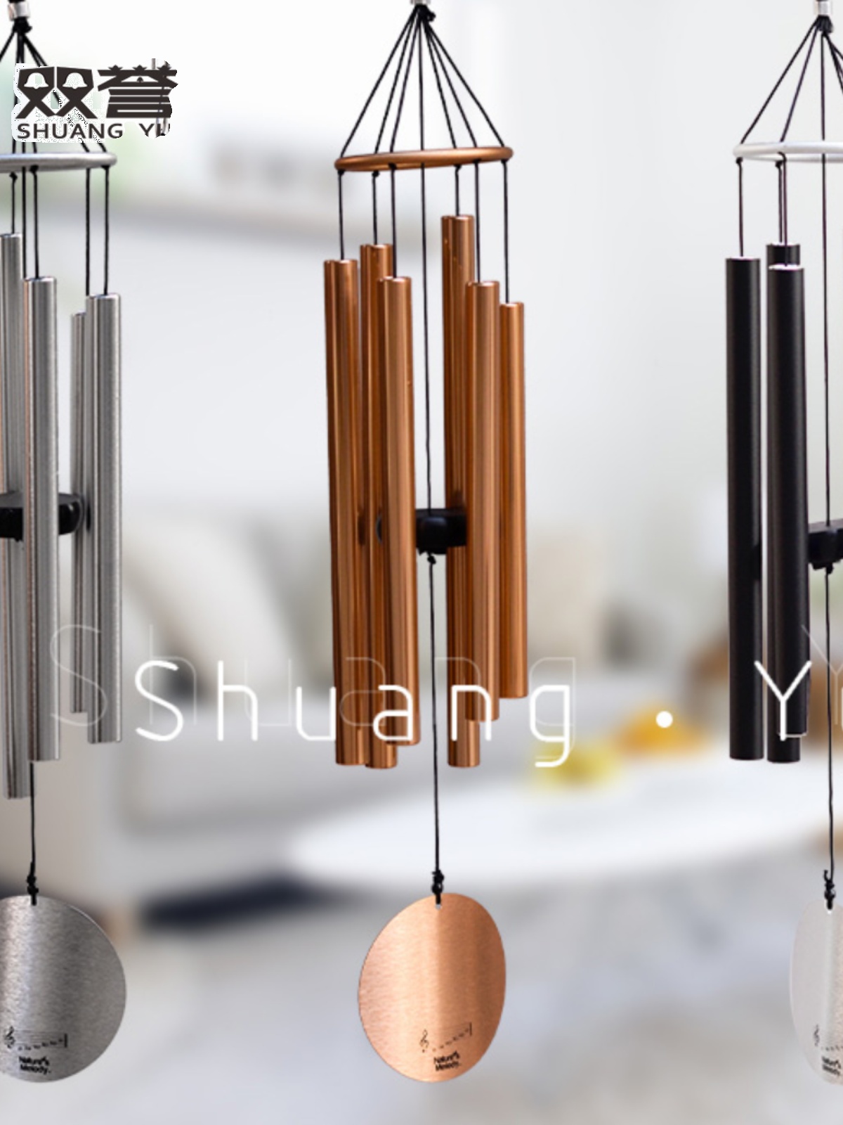 欧式时尚音乐金属6管28寸风铃铝管户外花园挂饰创意结婚情人礼物