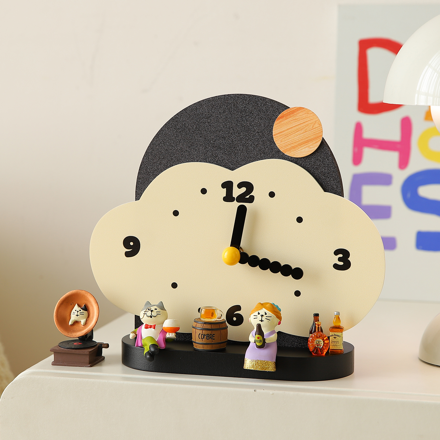 创意桌面电子时钟摆台式钟表摆放式闹钟高颜值座钟床头数字钟摆件