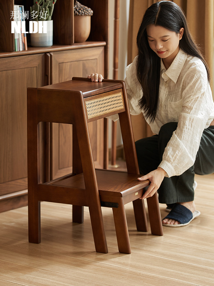 实木凳家用创意多功能穿鞋凳两用厨房客厅登高爬高两步阶梯凳高凳,住宅家具,梯凳,淘宝优惠券,粉丝福利购,淘宝优惠卷