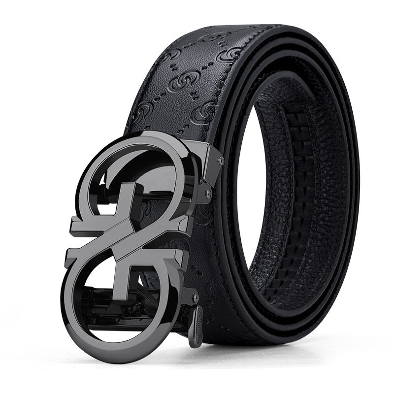 正品英皇保罗皮带男真皮自动扣潮纯牛皮男式裤腰带年轻人韩版个性