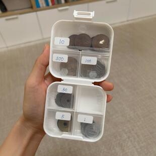 日本硬币收纳神器港欧元收纳大容量零钱收纳包可携式小钱包旅行好