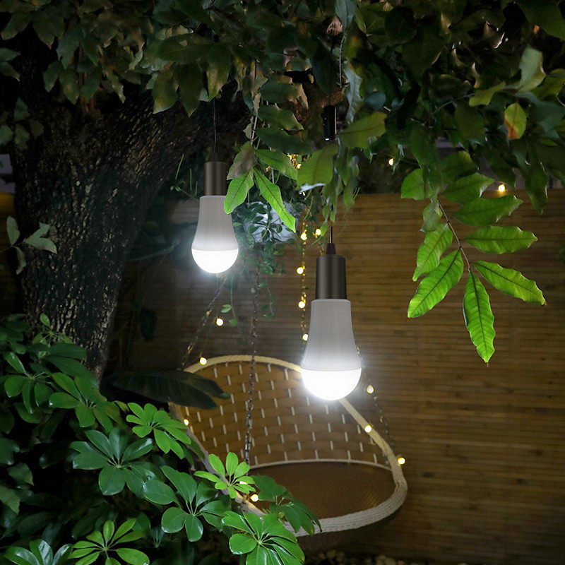 太阳能灯家用照明灯泡户外防水庭院布置超亮室内院子一拖二小区