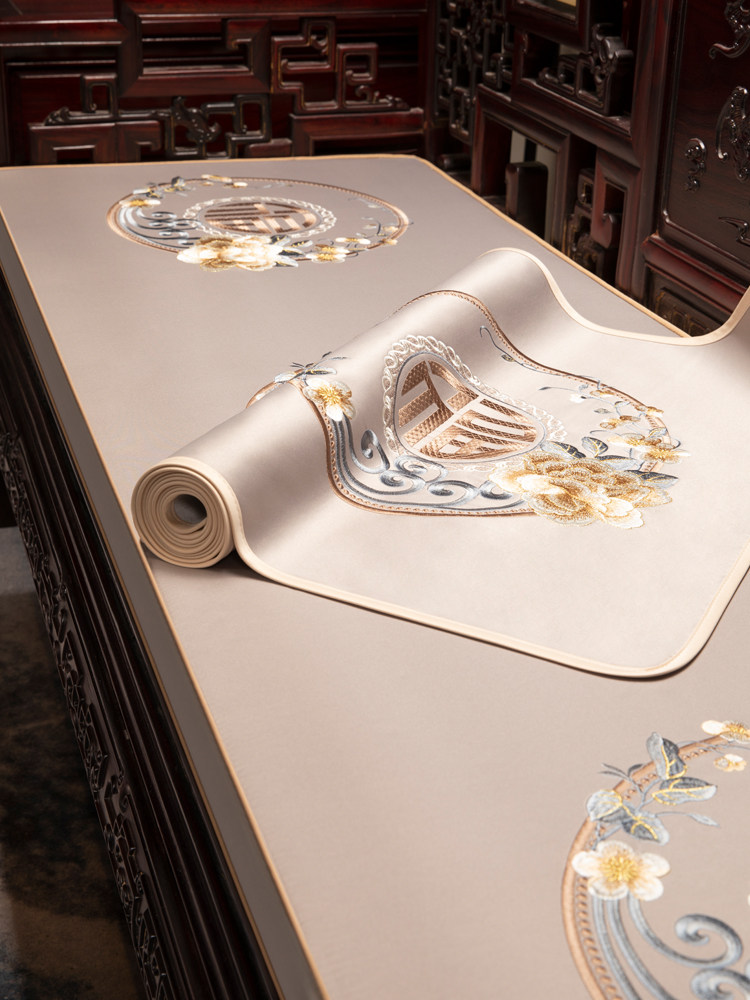 中式红木沙发垫套实木家具椅垫套高档罗汉床靠背毛巾防滑定制